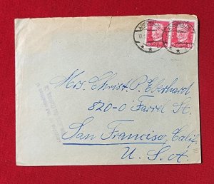 WW2 WWII Nazi German Reich cover envelope Germany San Francisco California USA