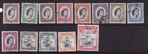 D3-Grenada-Scott#171-83-used QEII definitive set-1953-59-