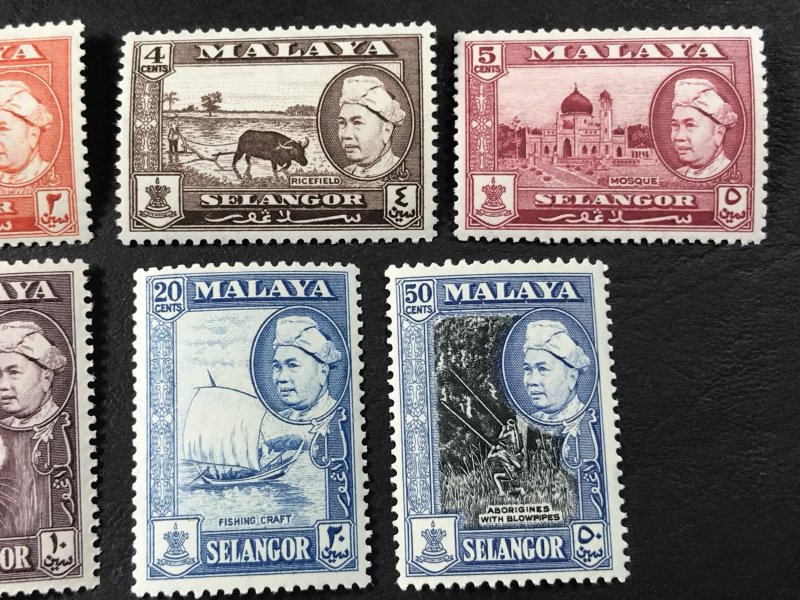 MALAYA/SELANGOR # 102-112-MINT NEVER/HINGED-----COMPLETE SET----1957-60