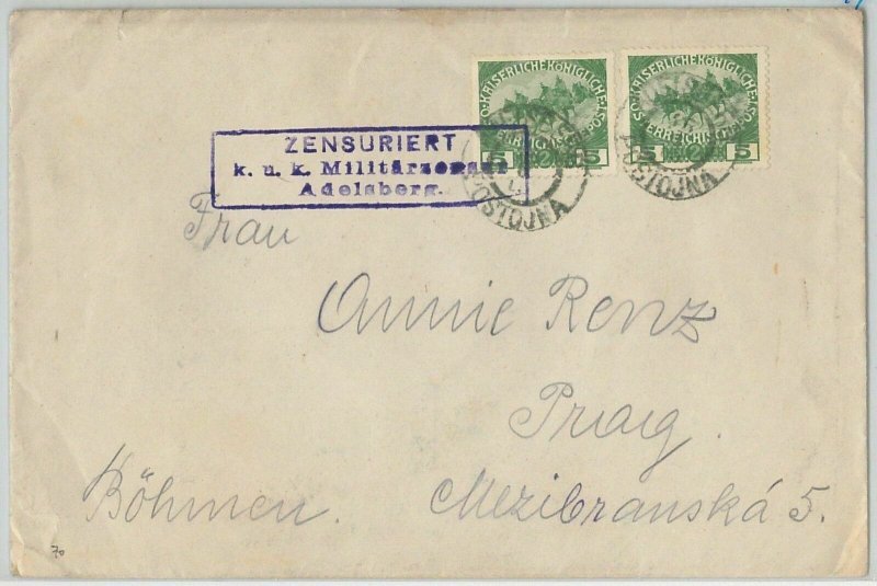 46218 AUSTRIA Austria - POSTAL HISTORY: CENSORED COVER to Czechoslovakia-