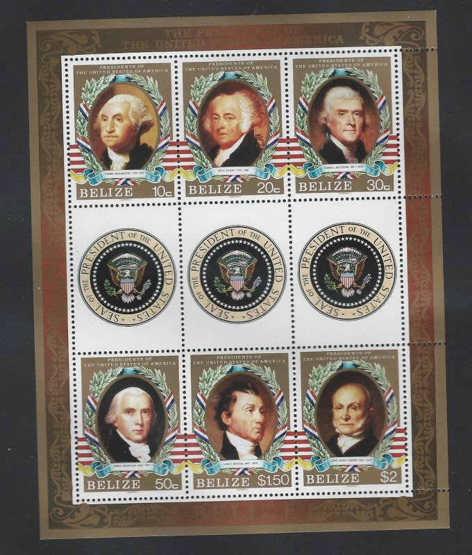 Belize souvenir sheet mnh sc 815