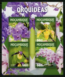 MOZAMBIQUE 2016 ORCHIDS SHEET MINT NEVER HINGED