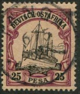 German East Africa SC# 17 Kaiser's Yacht 25pesa used