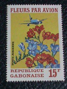 Gabon Stamp: 1971 SC#C109//111 Airmail Stamps-Colorful Flowers  MNH-Stamp