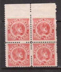 Newfoundland #57 Very Fine Mint Block