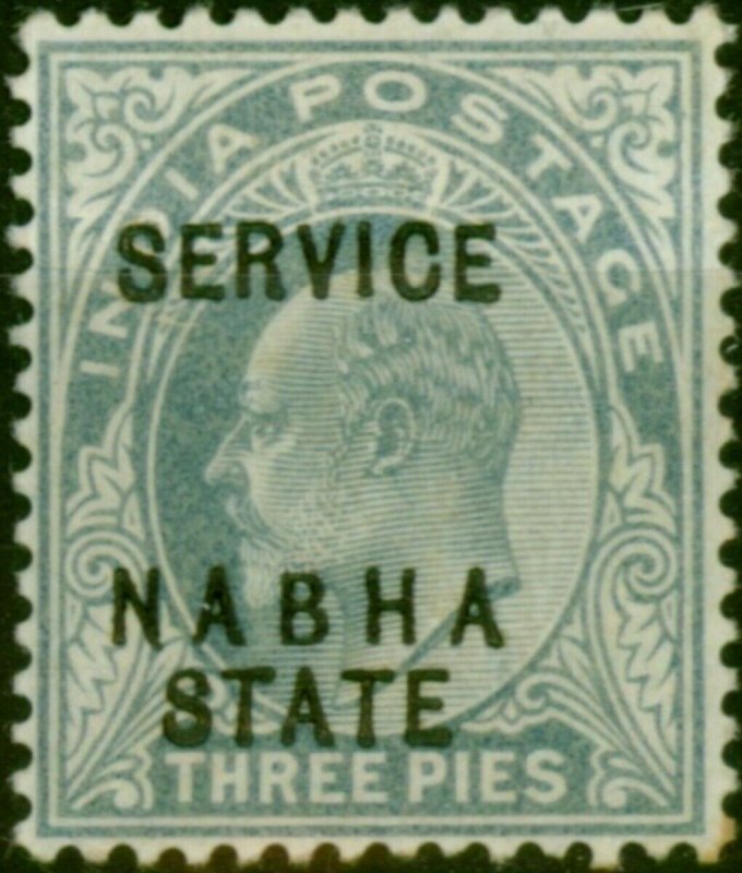 Nabha 1906 3p Pale Grey SG024 Fine MM