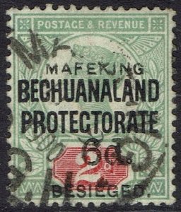 MAFEKING BOER WAR 1900 QV BECHUANALAND 6D ON 2D NO SERIFS USED