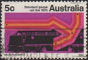 Australia #471 1970 5c Diesel Locomotive USED-VG-NH. 