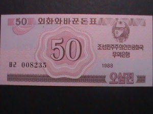 ​KOREA-1988 FIRST SERIES -UNCIRCULATE MINT50 CENTS-BANK NOTE VERY FINE