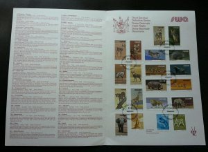 South Africa Definitive Wild Animals 1980 Wildlife FDC stamp on info sheet) Rare