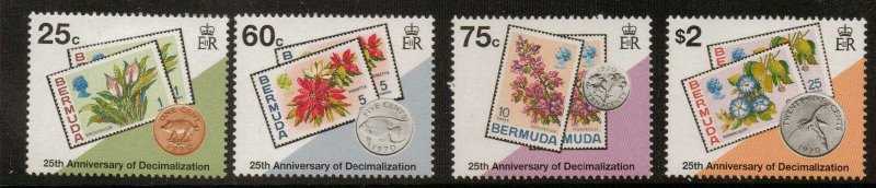 BERMUDA SG727/30 1995 ANNIV OF DECIMAL CURRENCY MNH