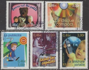 France 2004: Sc. # 2804 a/e;  Used Cpl. Set