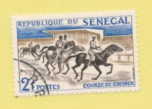 Senegal 1961 Scott 204 CTO - 2fr, Horse race