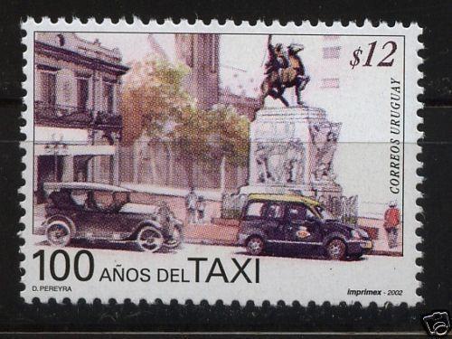 taximeter taxi cab Car vehicle oldies gaucho horse URUGUAY #1980 MNH STAMP cv$2