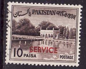 Pakistan-Sc#O81- id5- used 10p brown Official-1961-78