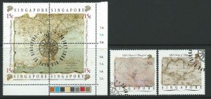 SINGAPORE SG596/601 1989 MAPS FINE USED