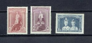 AUSTRALIA - 1938 CORONATION ROBES - SCOTT 177 TO 179 - MH