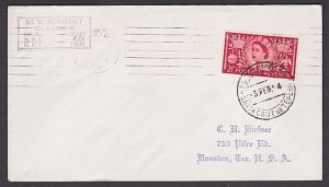 GB 1954 ship cover used TENERIFE CANARY IS - MV Kindat.....................a2013