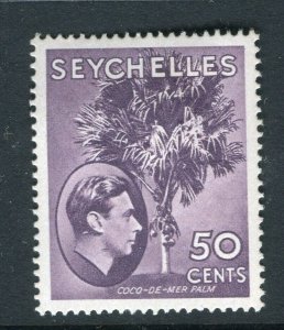 SEYCHELLES; 1938 early GVI Pictorial issue fine Mint hinged Shade of 50c. value