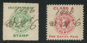 CANADA REVENUE THE TRADES AND LABOR CONGRESS OF CANADA UNLISTED STAMPS