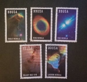 OFF paper US Scott 3384-88 Edwin Powell Hubble 33c (used set of 5) Stamps T6998