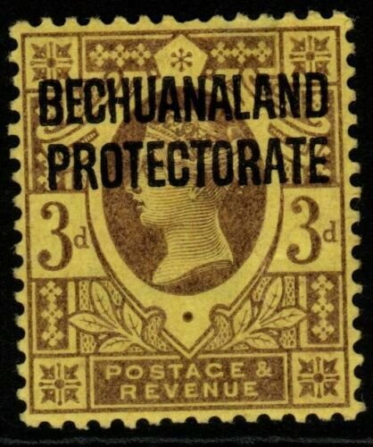 BECHUANALAND SG63 1897 3d PURPLE/YELLOW MTD MINT 