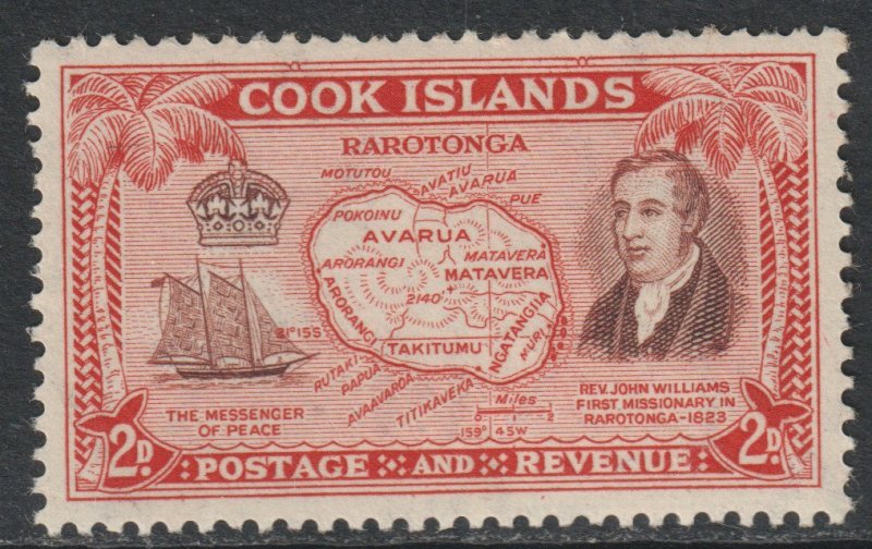 Cook Islands Scott 133 - SG152, 1949 Pictorial 2d MH*