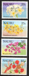 Nauru 1986 Flowers Set of 4 Mi. 324/7MNH