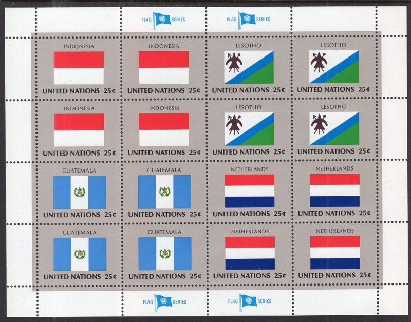 UN New York 554-569 Flags Sheets MNH VF