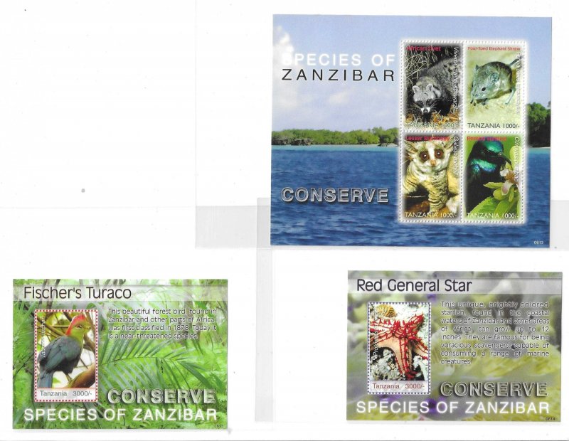 Tanzania 2006 Zanzibar Flora and Nature Sheet & S/S Sc 2439-2441 MNH C16