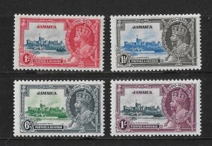 JAMAICA 1935 SILVER JUBILEE SET MINT LIGHTLY HINGED Cat £22