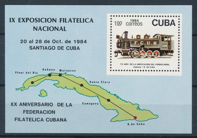 [113420]  1984 Railway trains Eisenbahn Souvenir Sheet MNH