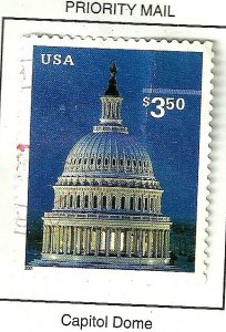 U.S. 2001 U.S. Capitol Building  Scott #3472 $3.50 Priority Mail Issue Used  ...