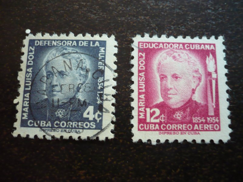 Stamps - Cuba - Scott#534,C108 - Used Set of 2 Stamps