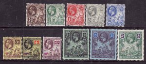 Barbados-Sc#116-26- id9-unused hinged KGV set-1912-shipping fee reflects the cos