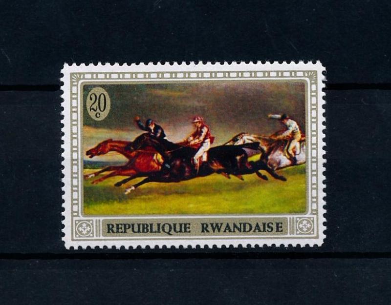 [46287] Rwanda 1970 Sports Horse riding Derby Painting MNH