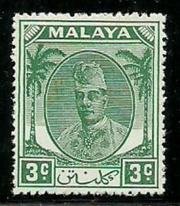 Album Trésors Malaya Kelantan Scott #52 3c Sultan Ibraihim MH