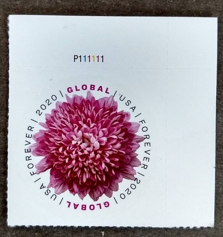 United States #5460 ($1.20) Chrysanthemum Global MNH plate #P111111 (2020)