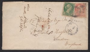 Lambton Co. 1878 Arkona, UC, 5c rate to England. $40