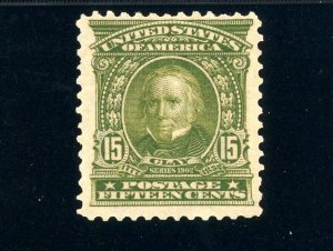 USAstamps Unused VF US Serie of 1902 Henry Clay Scott 309 OG MLH SCV $185