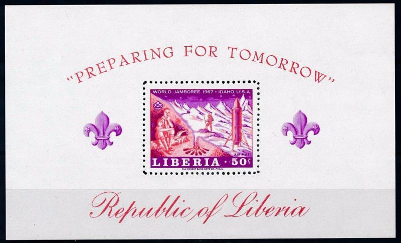 [66617] Liberia 1967 Scouting Pfadfinder Sheet 12th World Jamboree Idaho MNH