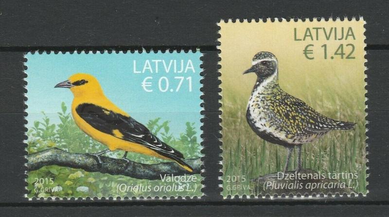 Latvia 2015 Birds 2 MNH stamps