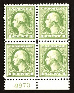 U.S. #525 MINT PL# Block OG LH 