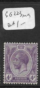 MALAYA STRAITS SETTLEMENTS (P0905B)  KGV   4C  SG 223    MOG