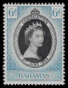 Bahamas #157 Unused LH; 6p Coronation of Queen Elizabeth II (1953)