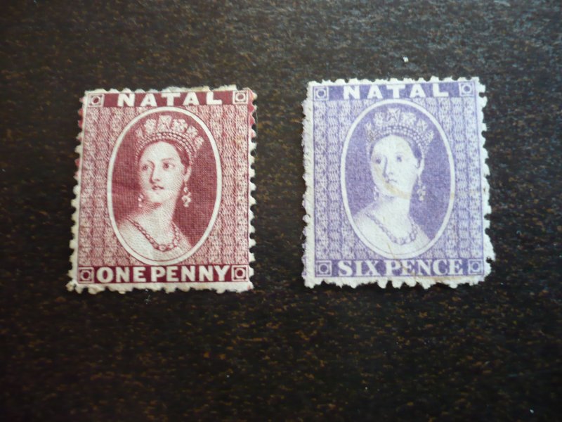 Stamps - Natal - Scott# 15-16 - Used Set of 2 Stamps