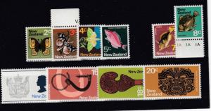 NEW ZEALAND # 534-538,540-546  MNH  VARcts  1973-76 SOME MARGINS CAT VALUE $15