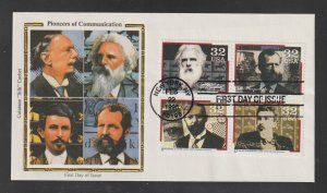 SC#  3061-3064 - Colorano Pioneers of Communication FDC - Set of 5