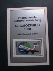 ​GERMANY-DDR-1980 SC# B191-AEROSOZPHILEX'80 INTERNATIONAL STAMPS SHOW-MNH S/S