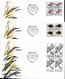 Denmark Danmark Scott 1252-1254 FDC block of 4, Insects dragonfly L. Sjooblom